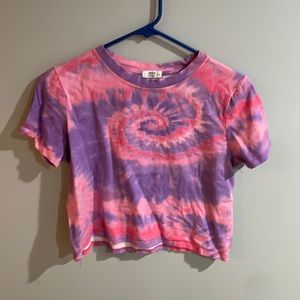 Pink Tie Dye Crop Top
